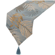 Tovaglia in poliestere, blu e oro, 30 x 180 cm