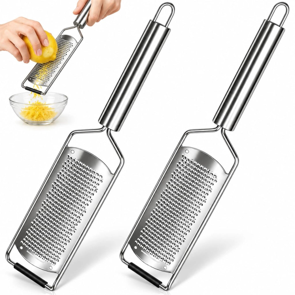 Set di 2 grattugie manuali in acciaio inossidabile, per formaggio e verdure