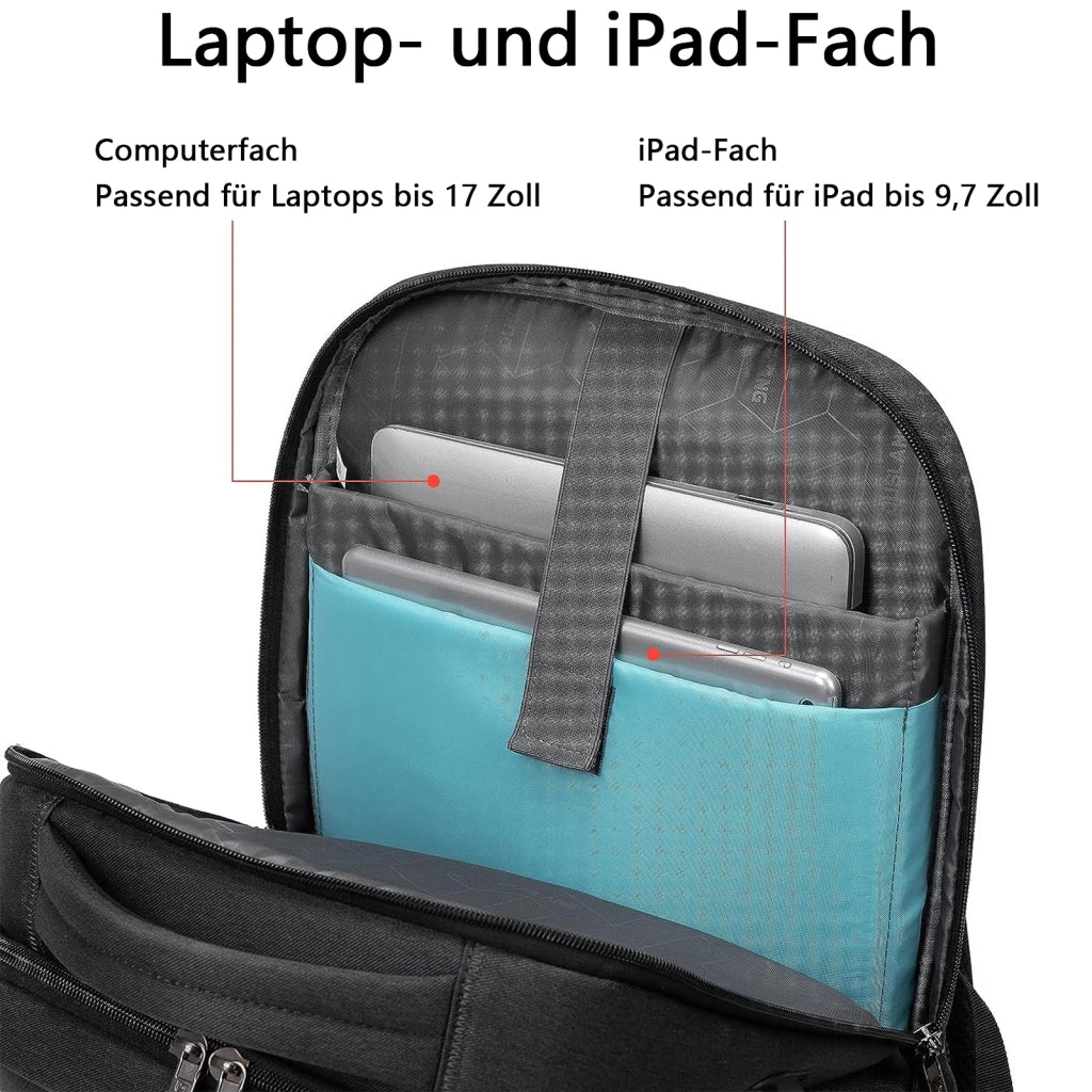 Zaino per portatile in tessuto Oxford con presa USB