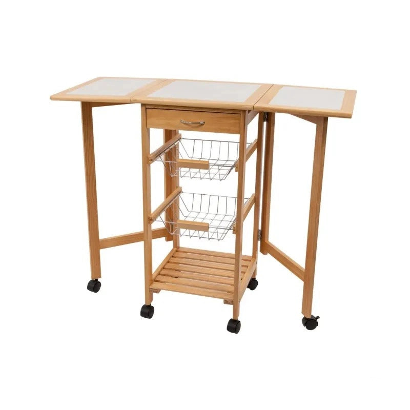 Carrello cucina Butterfly in pino 37x91x76CM