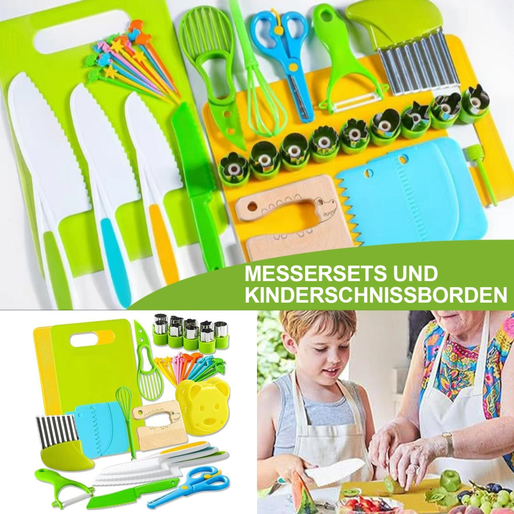 Set da cucina per bambini con coltelli e accessori, 46 pezzi