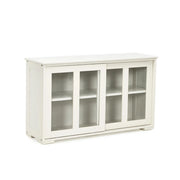 Sideboard Buffet Cupboard Storage Cabinet with Sliding Door-Antique White