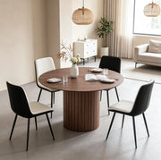 Tavolo da pranzo rotondo in legno massello Ø120 cm