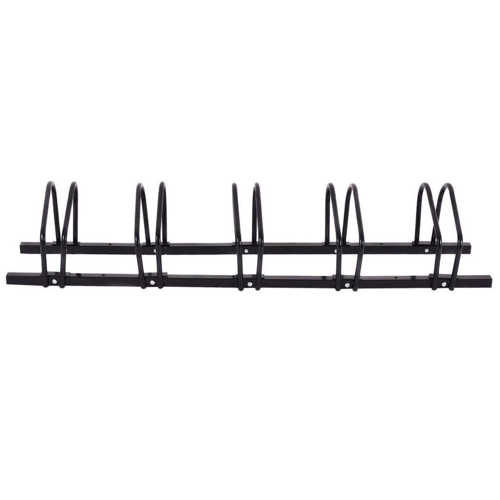 5 Bike Bicycle Stand Parking Garage Storage Organizer-Black