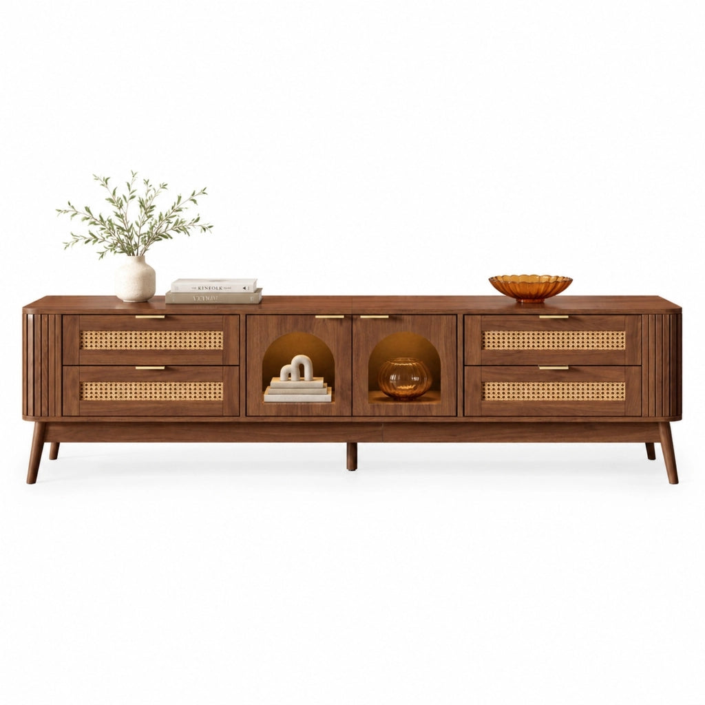 Divano modulare 2 posti in ciniglia beige 223x83,8x73,6 cm con 2 cuscini