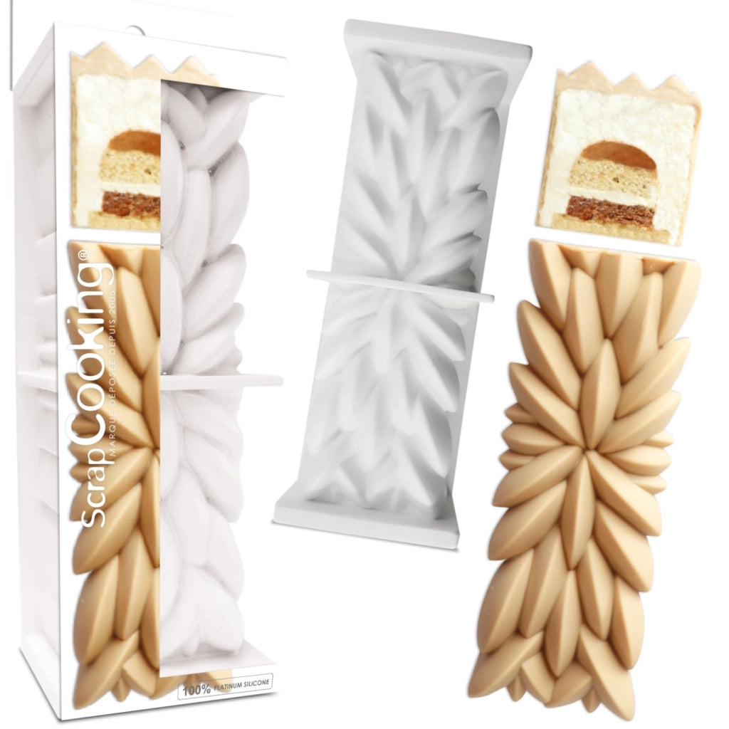 Stampo in silicone 3D, dimensioni 25x8x8 cm, bianco, per torte e dolci