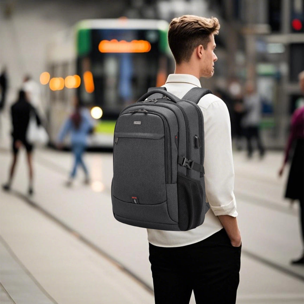Zaino per portatile in tessuto Oxford con presa USB
