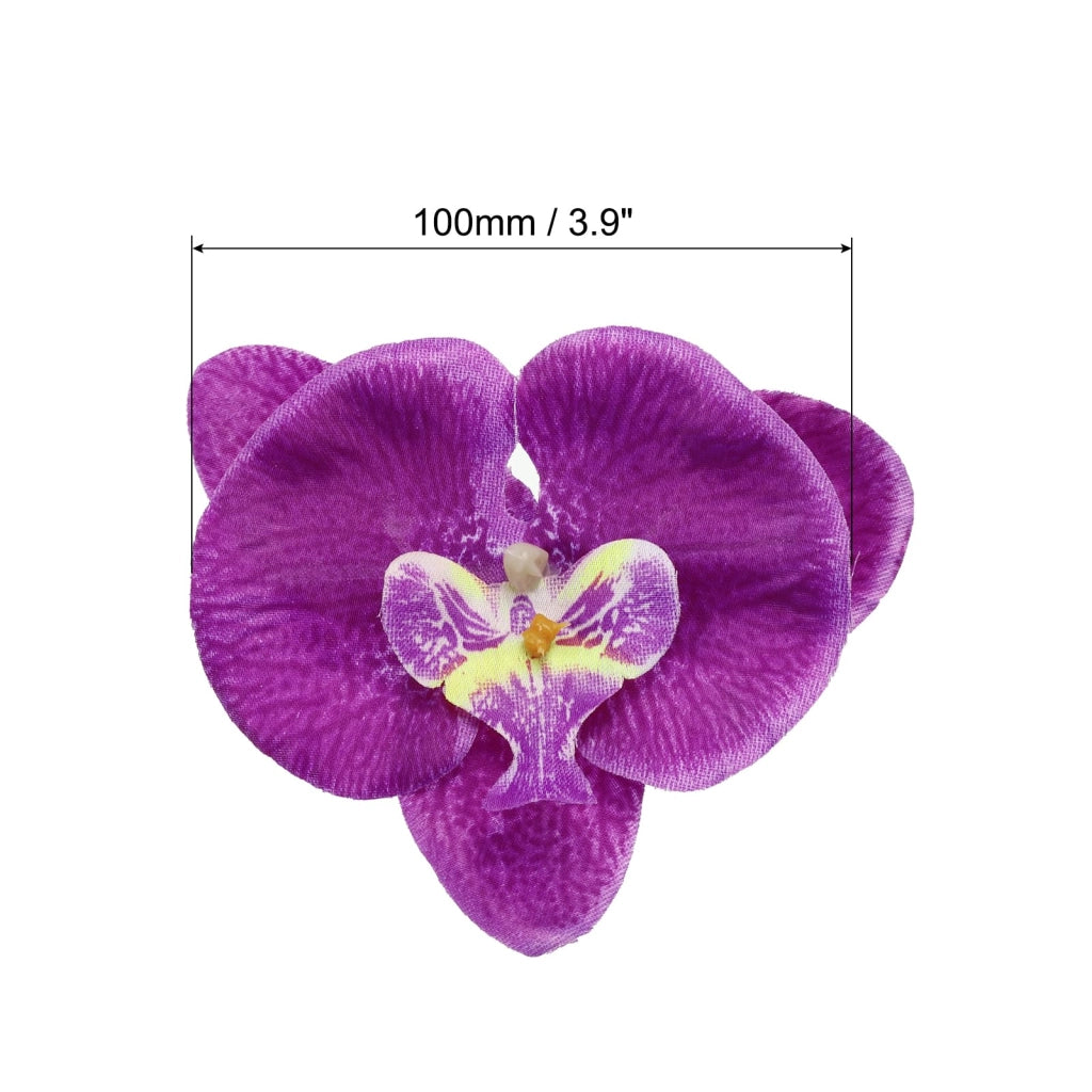 40 boccioli di orchidee artificiali, in seta, di colore viola scuro
