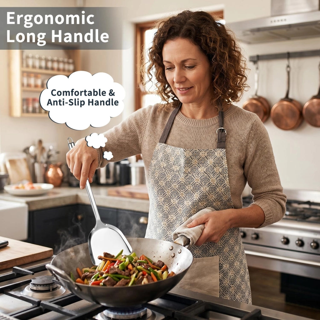 Set di pentole e accessori per la cucina, in acciaio inossidabile, composto da 6 pezzi