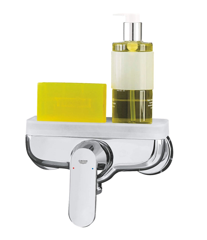 Doccetta monocomando, montaggio a parete, cromo, 1 foro, in ottone