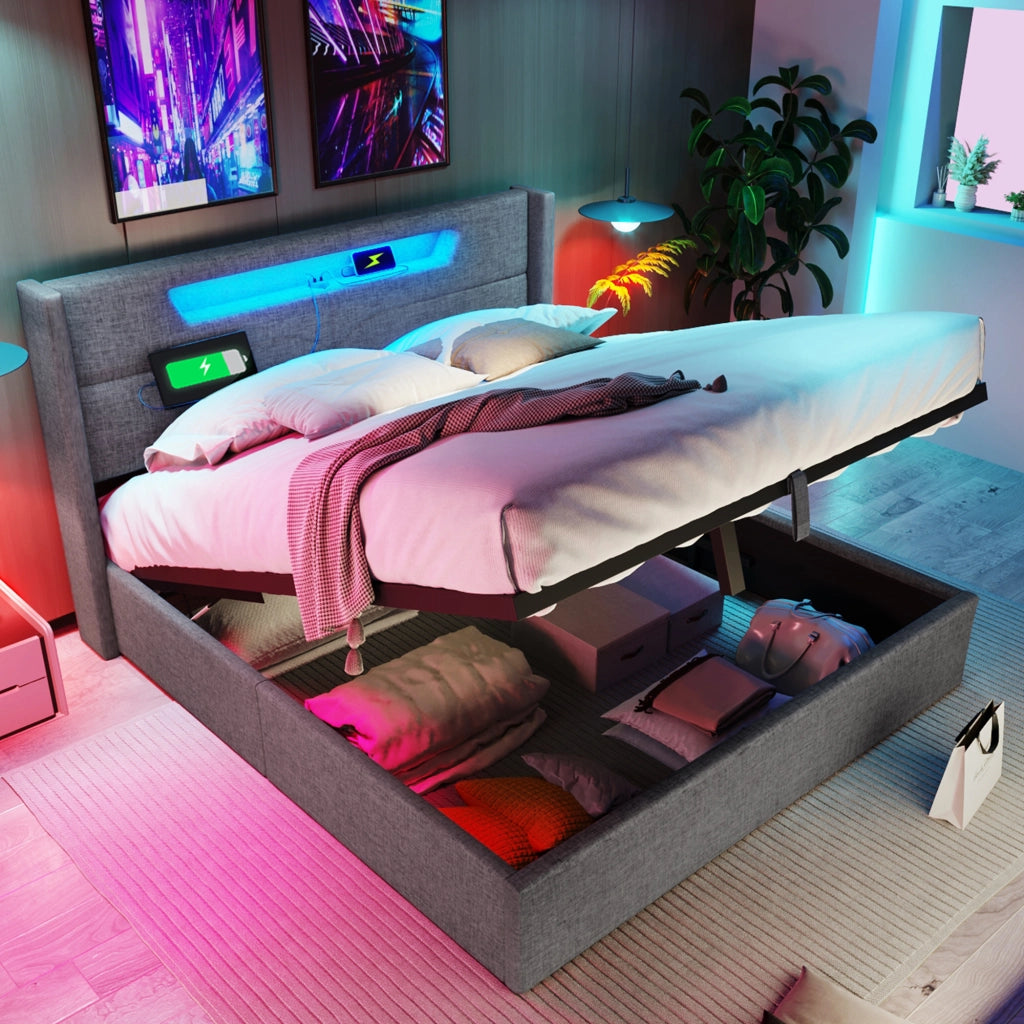 Letto matrimoniale 160x200 con LED