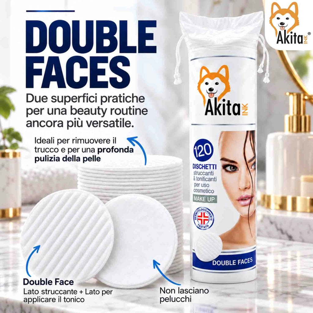 Akitaink 6 Pack Dischetti Levatrucco Puro Cotone 720 Pz