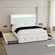 Letto matrimoniale imbottito 140x200 bianco