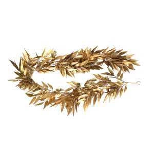 Festone plastica eucalipto oro cm 180x20h5
