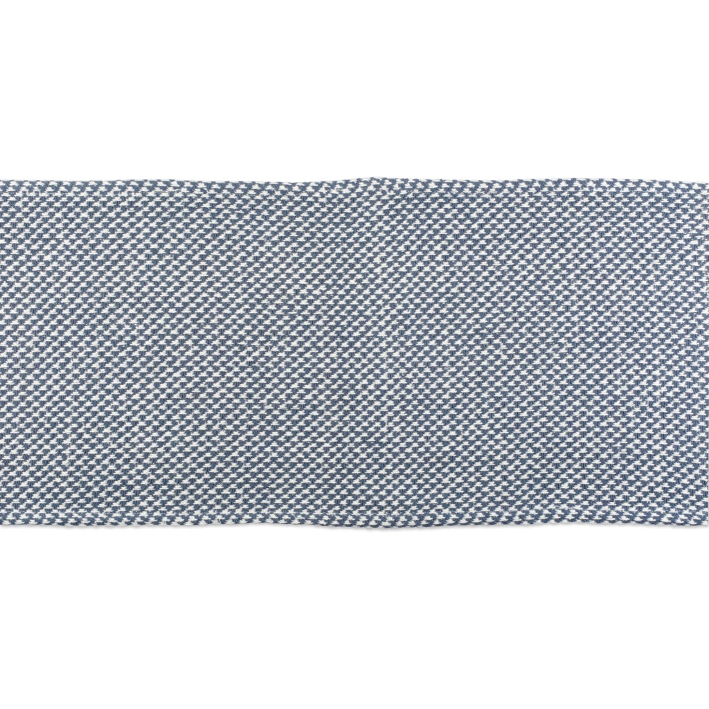 Runner da tavolo in cotone al 100%, colore blu, dimensioni 15 x 108 cm
