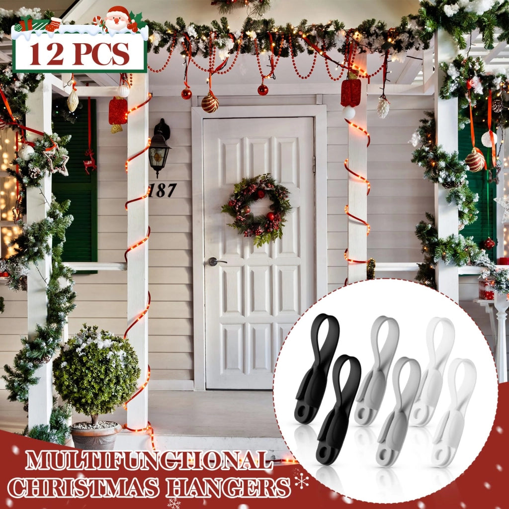 12 fascette stringicavo, autoadesive, in silicone, 20 cm, colore nero/bianco/grigio
