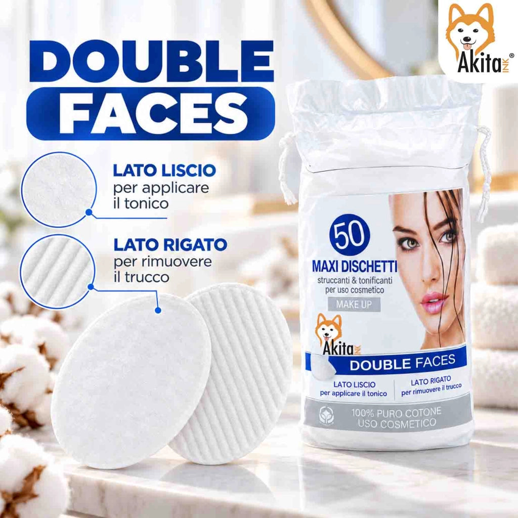 Akitaink 6 Pack Maxi Dischetti Levatrucco Puro Cotone 300 Pz