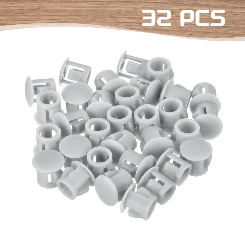 32 tappi in gomma plastica, grigi chiari, da 7 mm, per tubi e mobili