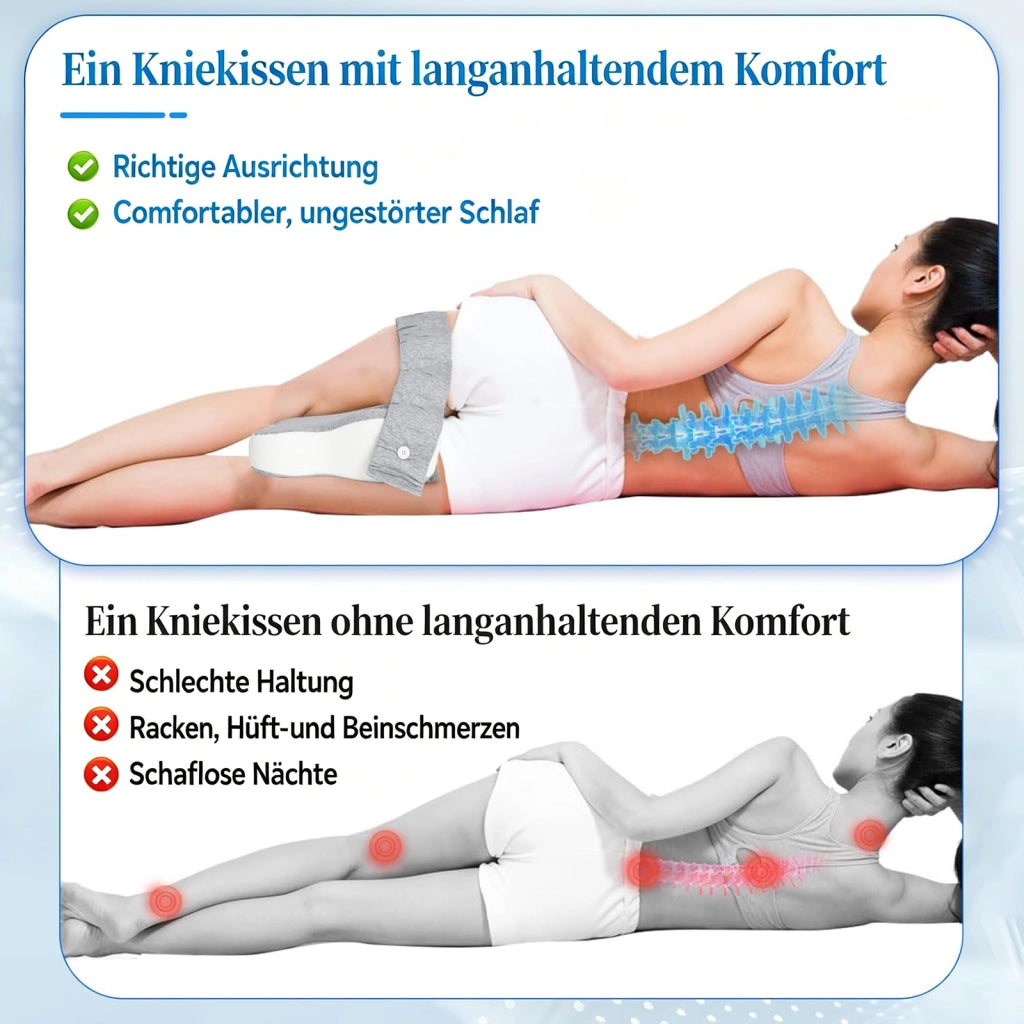 Cuscino per ginocchia in memory foam con fascia regolabile