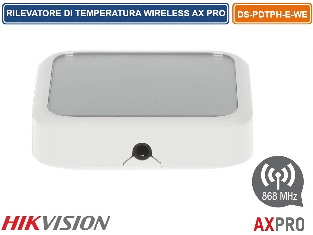 HIKVISION AX PRO RILEVATORE DI TEMPERATURA RADIO WIRELESS CON SONDA DI TEMPERATURA