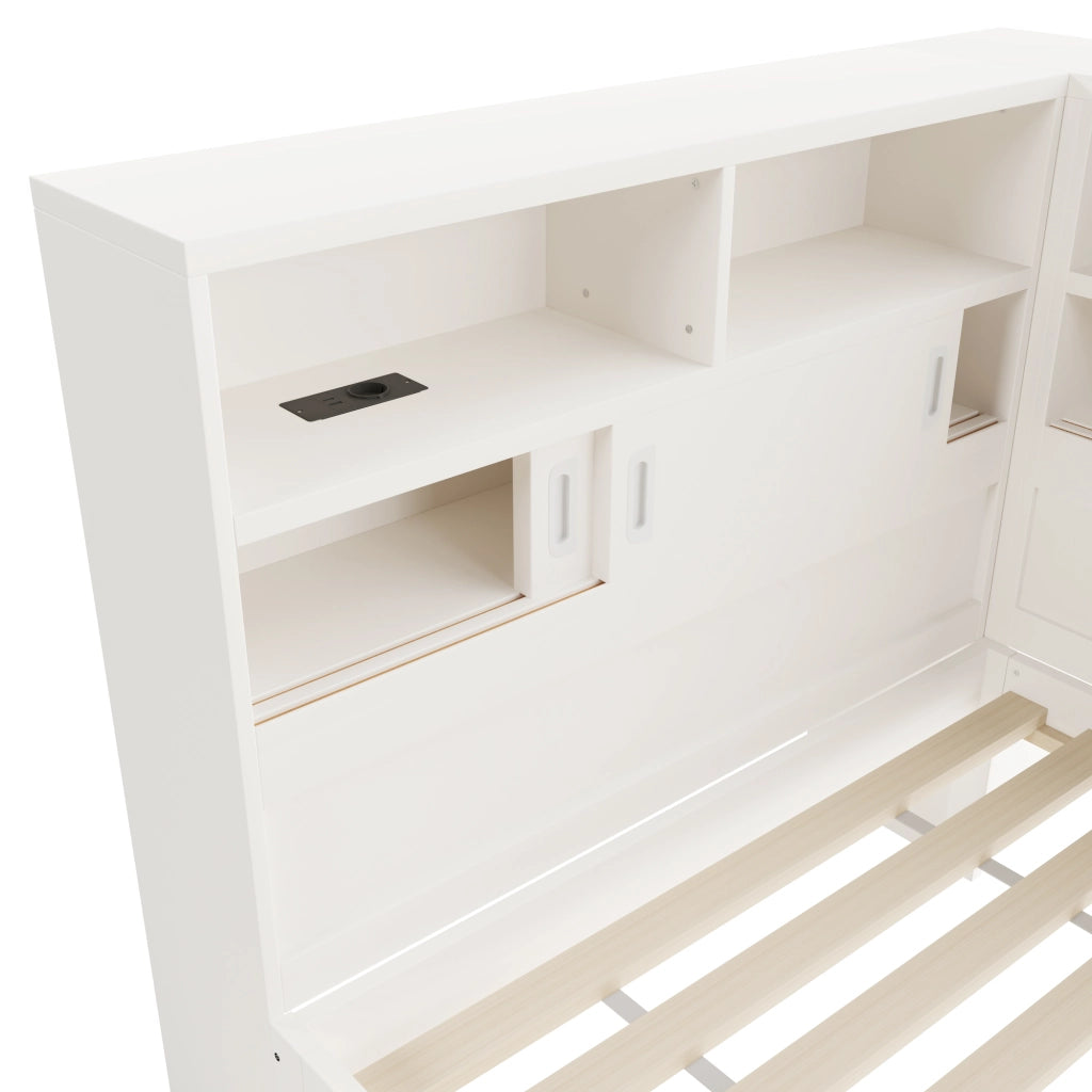 Letto singolo bianco 90x200 cm con letto estraibile