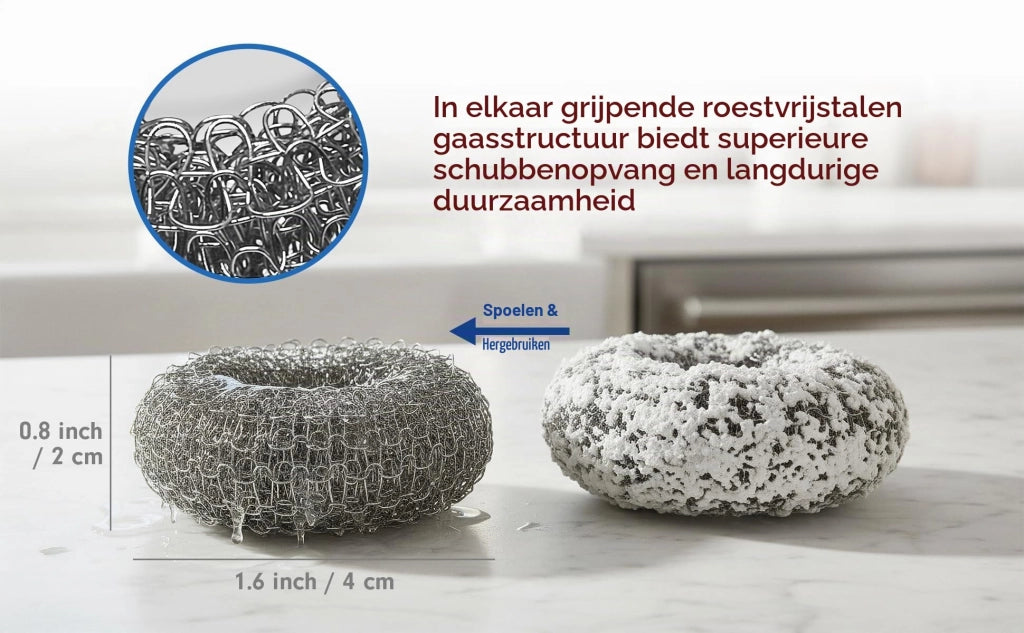 Anelli anticalcare, in acciaio inossidabile, 2 pezzi, dimensioni 2x4 cm, per bollitori