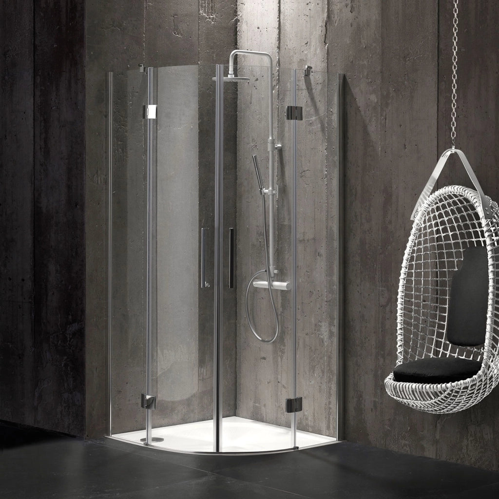 Box doccia semicircolare 80x80 in cristallo