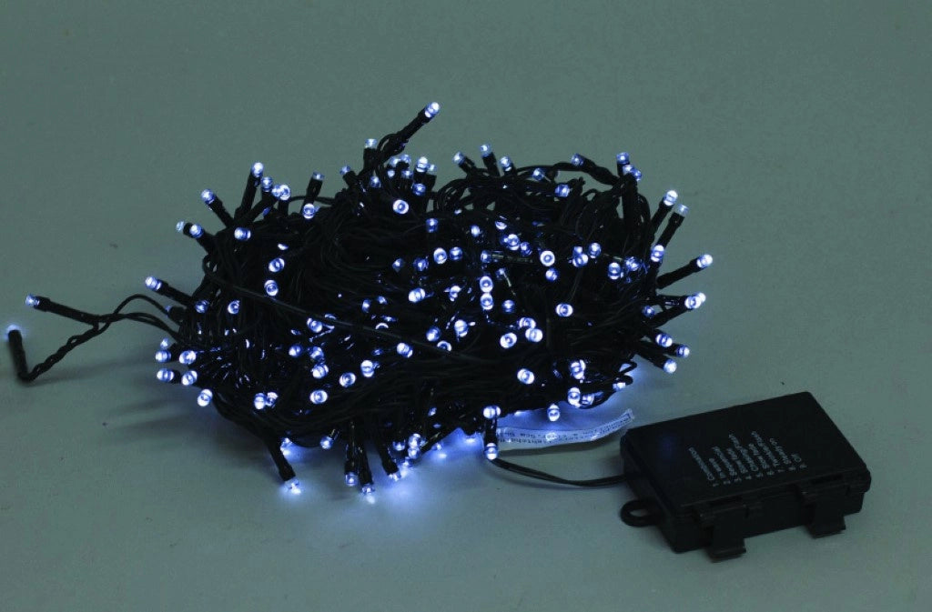 Catena LED bianca a batteria 410 cm