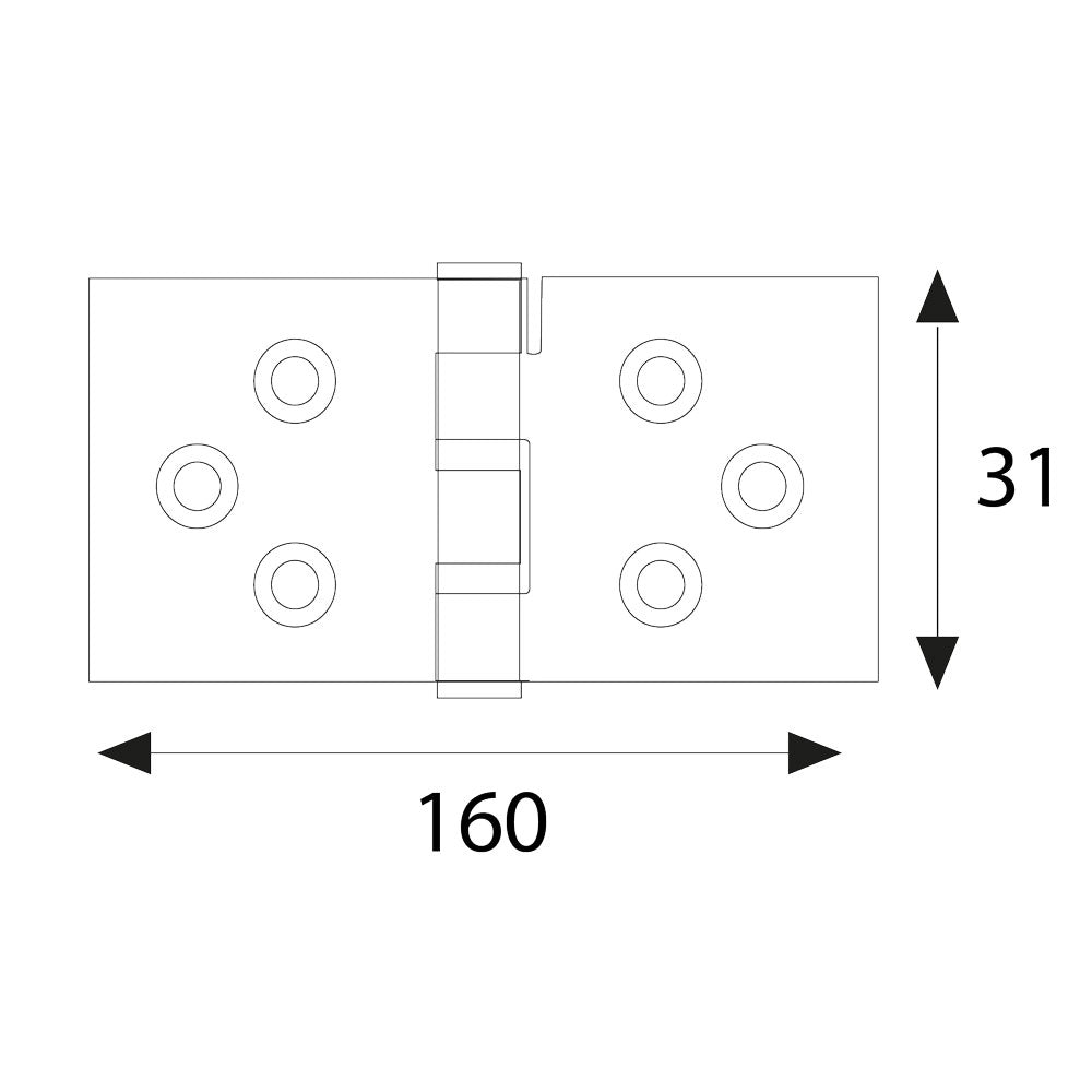 CERNIERA ALI LUNGHE ART.122 mm 31 x 160 - pz. 2