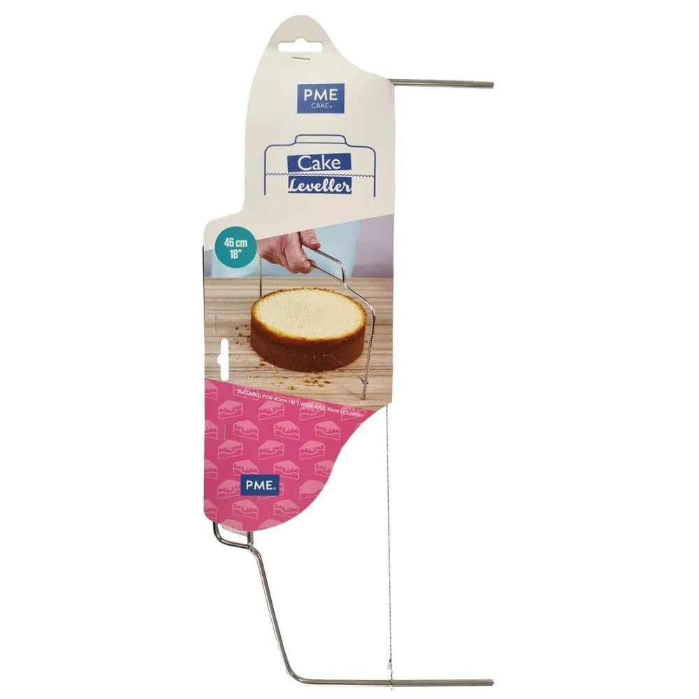 Livellatore per torte, 46 cm, in acciaio inossidabile, argento, regolabile