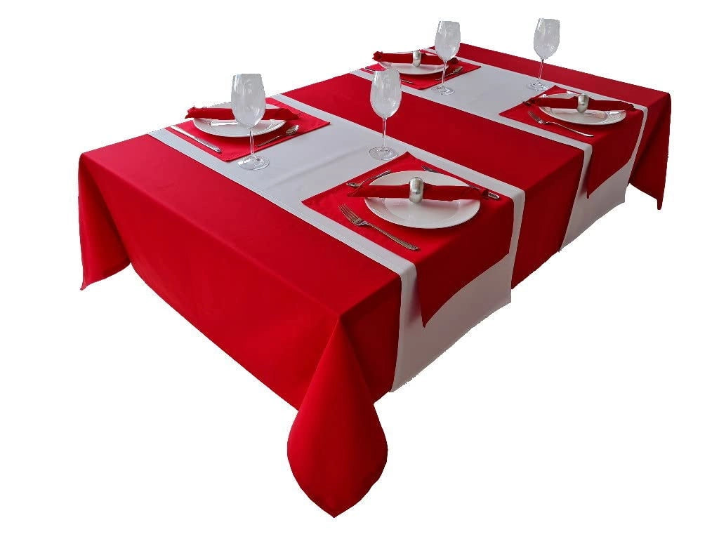 Tovaglia, 80x80 cm, 100% cotone, colore rosso