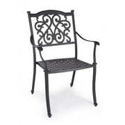 Set 4 sedie Ivrea in alluminio antracite cm 65x60x92h