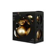 Box 4 Palline Vt luc/opa oro chiaro d10cm