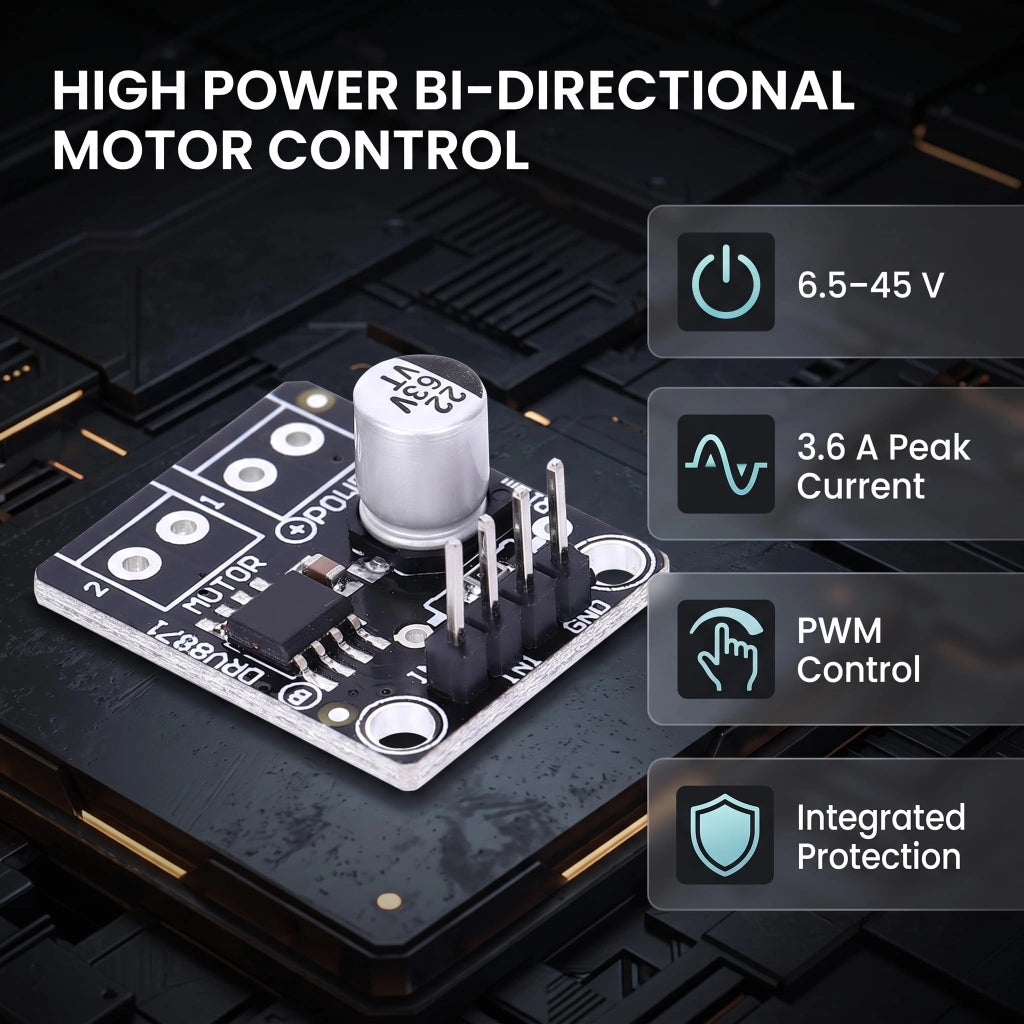 Modulo driver per motori a ponte H, 6,5-45V, 3,6A, PWM, confezione da 2 pezzi