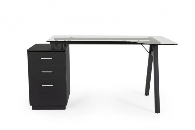 Scrivania angolo C-nero 150.5x80x75