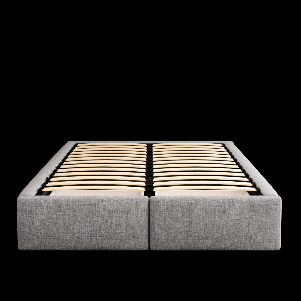 Letto imbottito grigio 140 x 200 cm