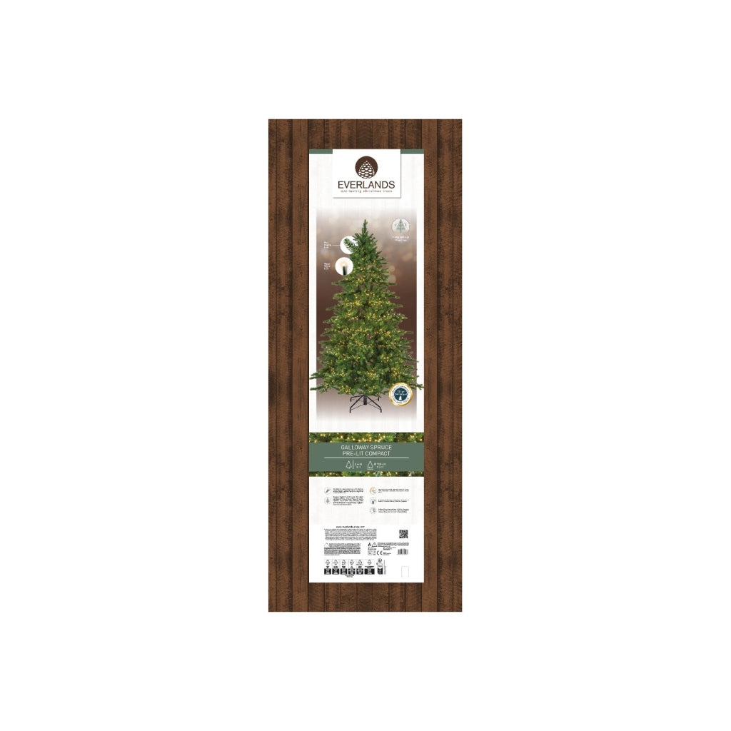 Albero Galloway Spruce c/5400 LED D150 H240cm verde