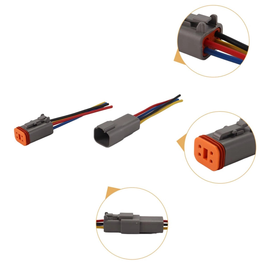 Kit di connettori multipolari DT, impermeabili, per veicoli