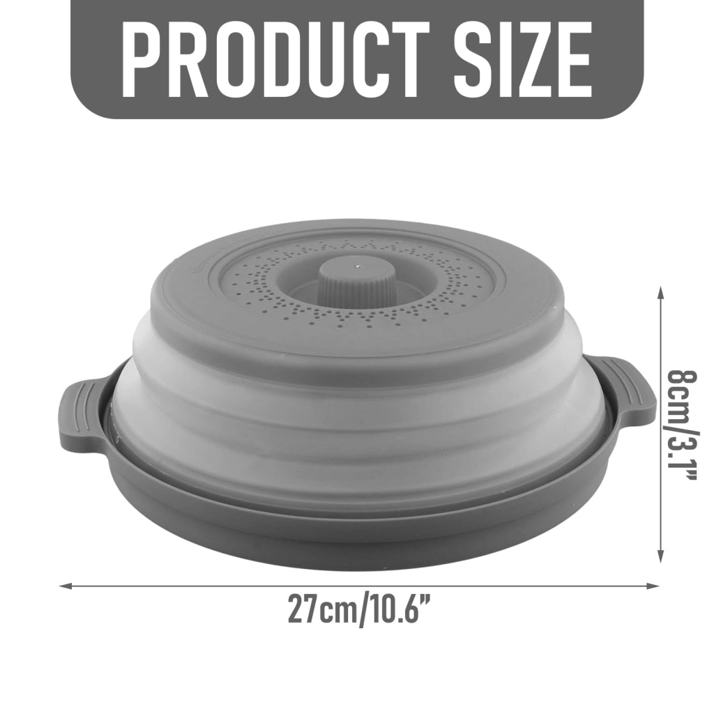 2 protezioni per magnetron, pieghevoli, antigoccia, 27 cm, grigio e blu