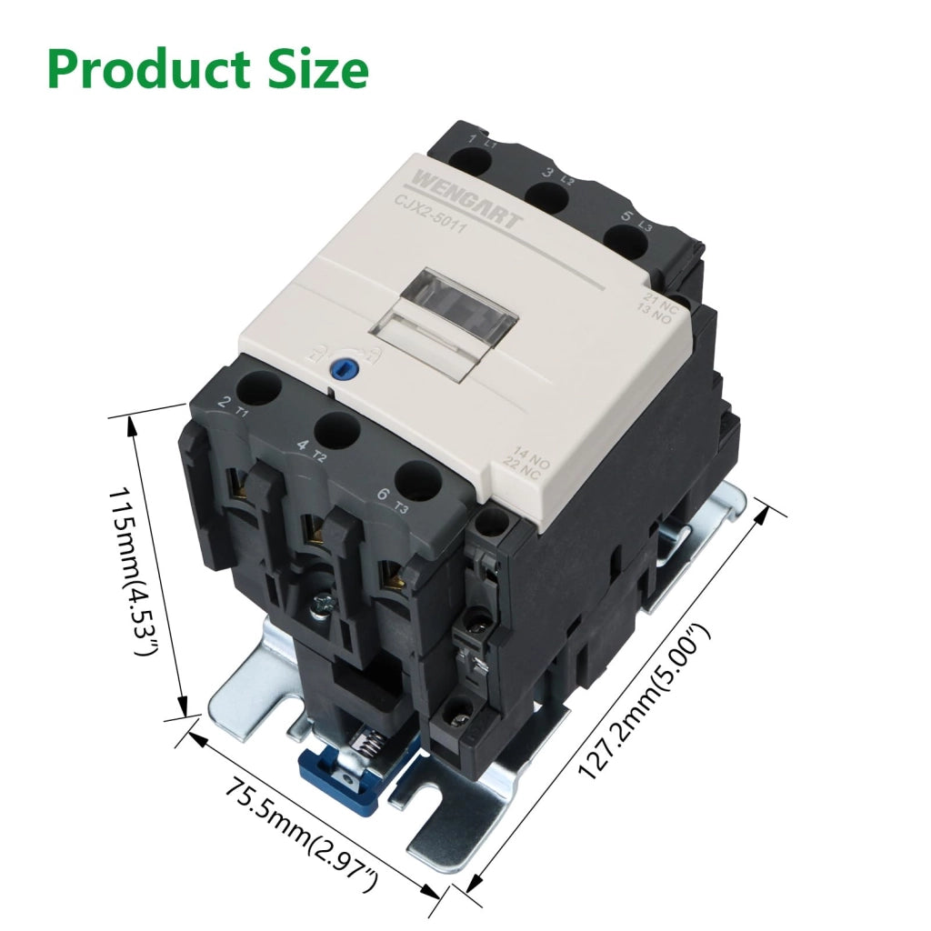 Interruttore magnetotermico AC CJX2-50, 50A, 24V AC, compatto e robusto