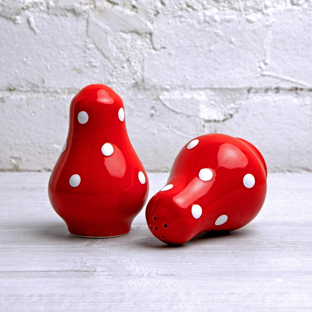 Set di dosapane e dosasale, in Vetroceramica, rosso e bianco, 2 pezzi