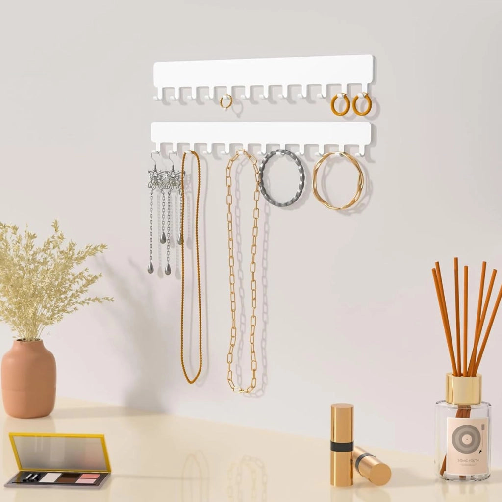 Set di 2 organizer per catene, da montare a parete, ideali per catene, braccialetti e orecchini