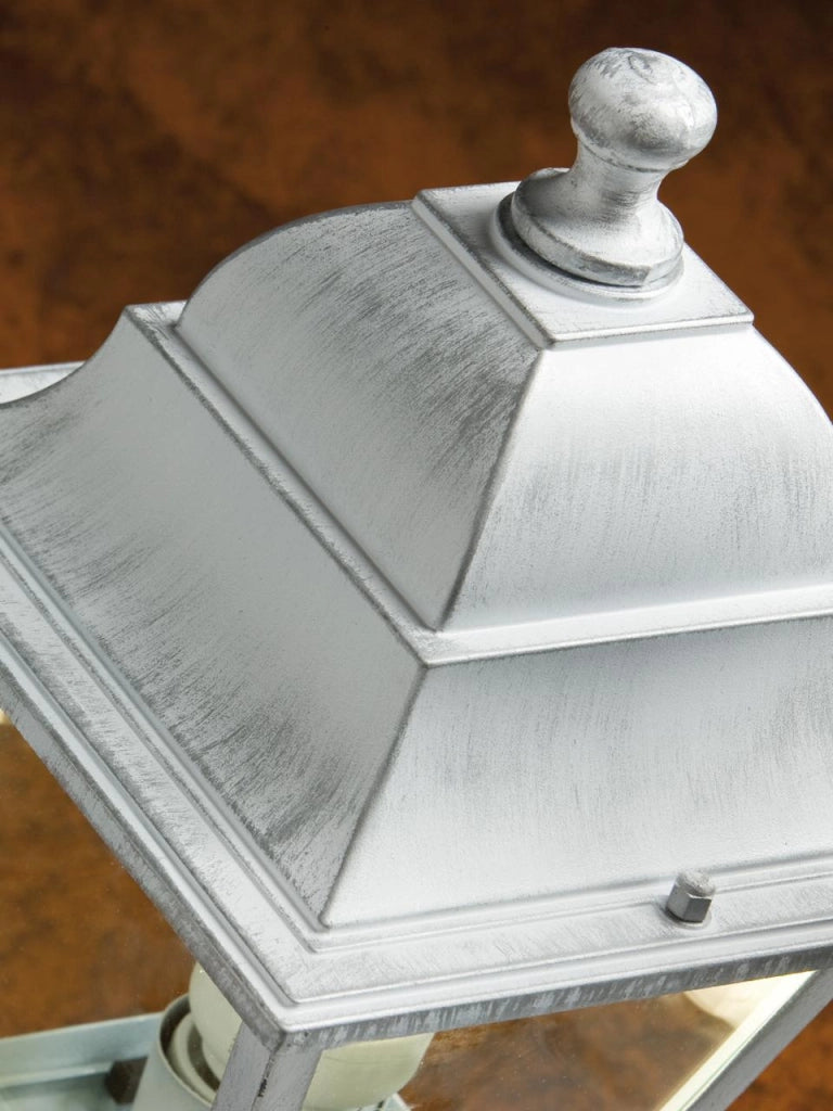 Lampada da esterno in alluminio pressofuso con diffusori in vetro trasparente - Altezza max 170mm nero
