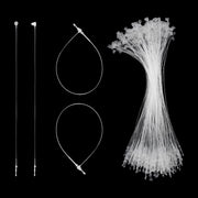 2000 chiusure in plastica per etichette a pendente, 17,8 cm, colore bianco