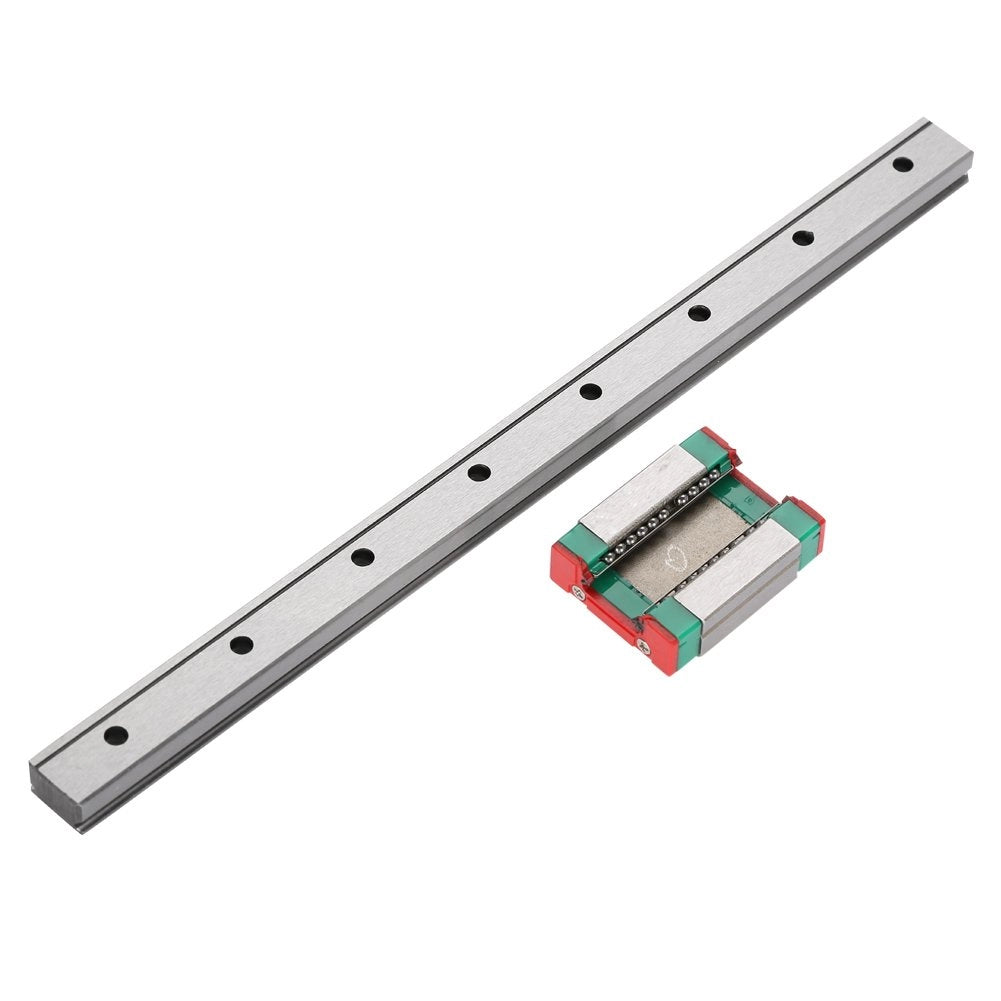 Guida lineare da 12 mm + blocco scorrevole, lunghezza 200 mm