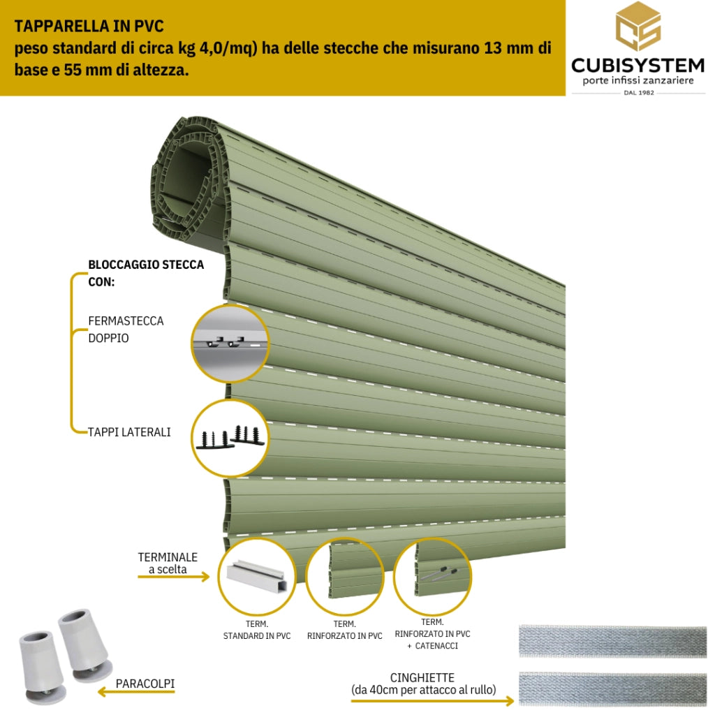 TAPPARELLA IN PVC BRUNO L:130 X H:200