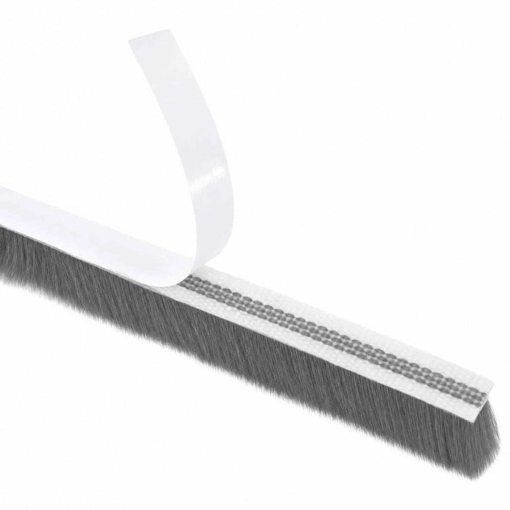 Guarnizione a spazzola autoadesiva 5 m PP Grigio 42045097