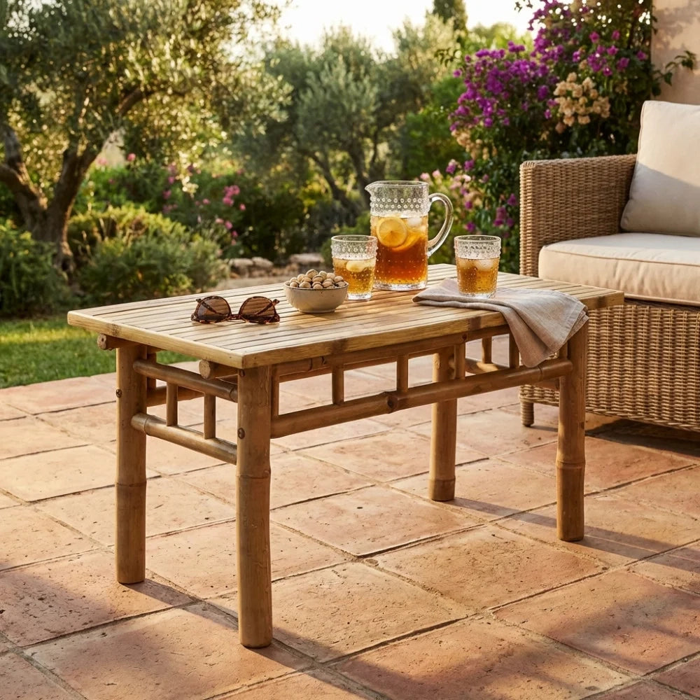 Tavolino da Giardino in Bambù Aviator Marrone