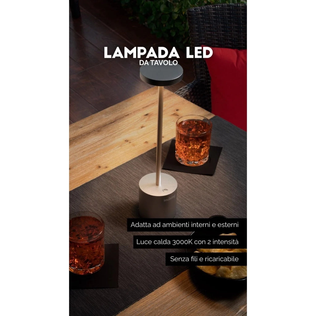 Innoliving Lampada led da tavolo colore nero INN-094B
