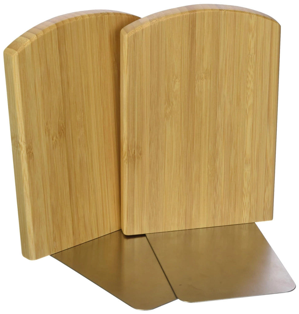 Supporti per libri in bambù, set da 2, dimensioni 12 x 11,7 x 17,2 cm